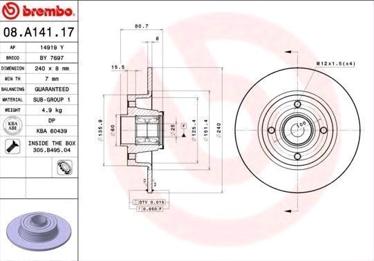 Brembo Jarrulevy