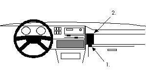 Brodit 851868 ProClip Volkswagen Golf II 84-91