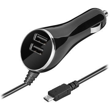 Goobay High Power MicroUSB Autolaturi Musta