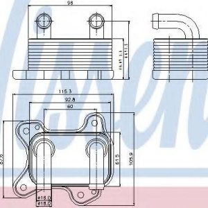 Nissens Moottoriöljyn Jäähdytin