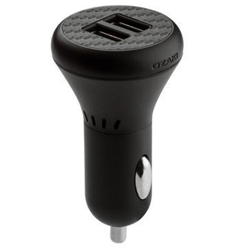 Ozaki O!Tool Dual USB Autolaturi Hiilikuitu / Musta