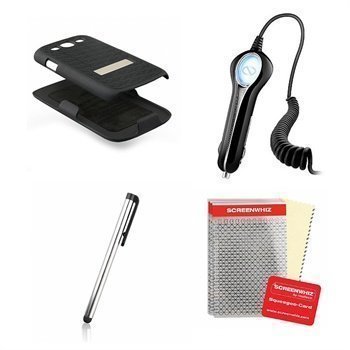 Samsung Galaxy S 3 I9300 Naztech Wireless Essentials 4 in 1 Bundle Kit