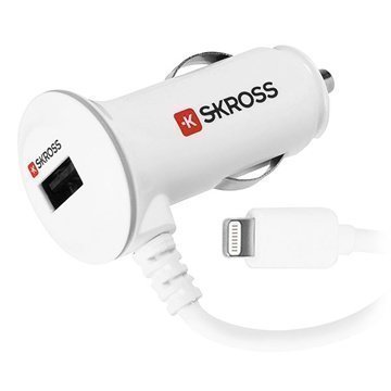 Skross Midget Plus Lightning USB Autolaturi iPhone 6 / 6S iPhone 5S Valkoinen