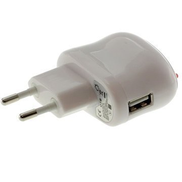 Universal USB 1A Travel Charger White