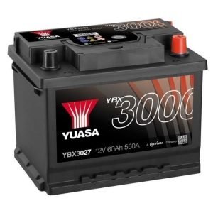 Yuasa YBX3027 12V 60Ah 550CCA SMF Käynnistysakku