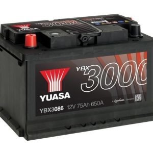 Yuasa YBX3086 12V 75Ah 650CCA SMF Käynnistysakku