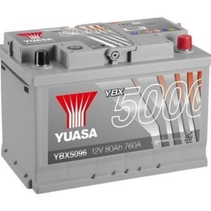 Yuasa YBX5096 12V 80Ah 760CCA Silver High Perfomance SMF Käynnistysakku