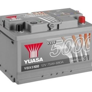 Yuasa YBX5100 12V 75Ah 680CCA Silver High Perfomance SMF Käynnistysakku