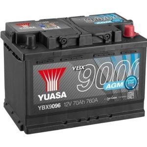 Yuasa YBX9096 12V 70Ah 760CCA AGM Start Stop Plus Käynnistysakku