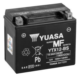 Yuasa YTX12-BS 10Ah Maintenance Free Käynnistysakku